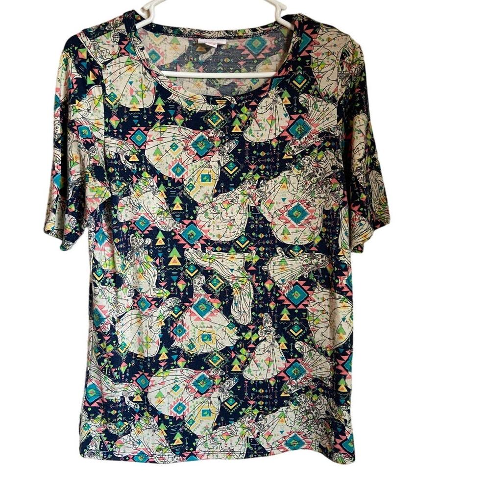 Lularoe Disney Princess Rare Multi Print T-shirt Size S